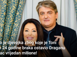 Pogledajte kako izgleda djevojka zbog koje je Toni nakon 24 godine braka ostavio Draganu i dvorac vrijedan milione!