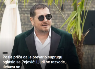 Posle priča da je prevario suprugu ACO PEJOVIĆ IZJAVIO: Ljudi se razvode, dešava se …